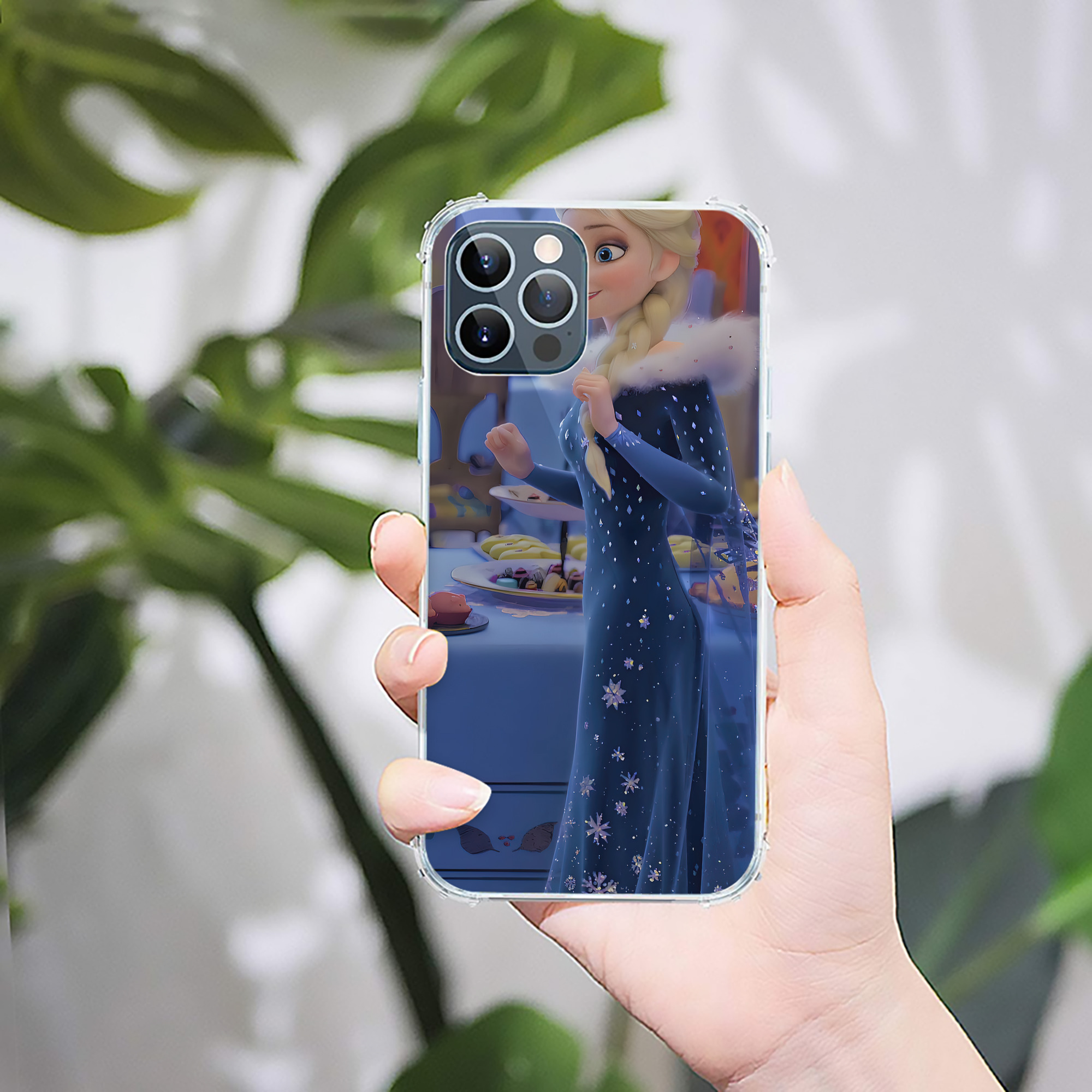 （画像用） アナと雪の女王 アンナ エルサ Frozen Anna Elsa 【iPhone 12シリーズ対応】透明スマホケース（クリアソフトケース）